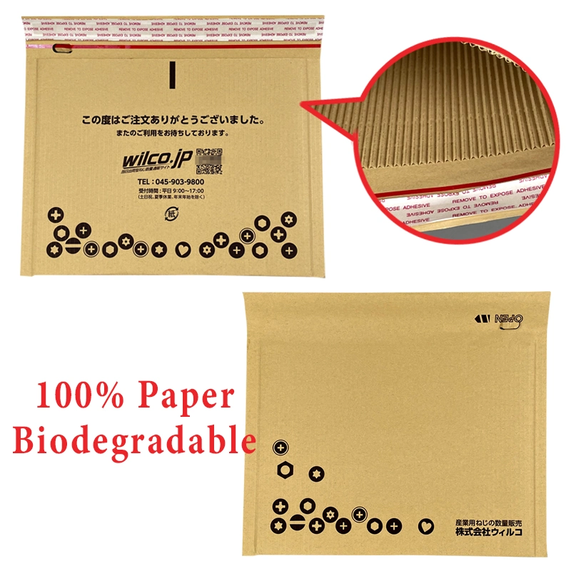 De in het groot het Document van de Envelopmailer van Kraftpapier van de Douanedruk Honingraat Golf Composteerbare Polyenvelop van Bellenmailer